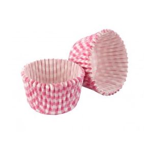 Tala Cupcake Cases Pink Gingham Grease Proof 