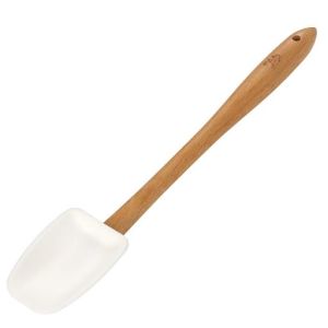 Tala Silicone Spoon Spatula WHITE Wooden Handle NEW