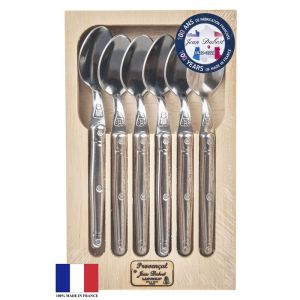 Laguiole Jean Dubost 6 Tea Spoons in Stainless Steel
