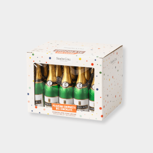 Simon Coll Choc Champagne bottle small slim 40g boxed