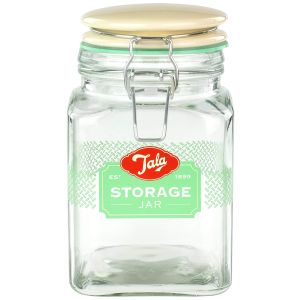 Tala Originals 1100 ml Glass Jar Green & Cream Lid