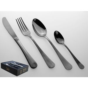 Pintinox Italy 24 Pce Stresa Titan Black Cutlery Set