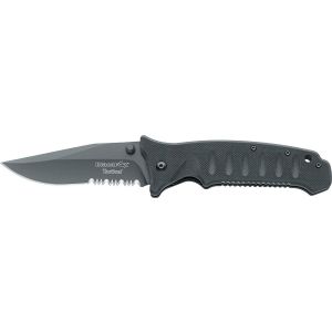 FOX BLACK TacticalKnife Titanium Serrated Blade Clip 21.5cm