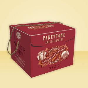 Lazzaroni PANETTONE CLASSIC RED Square gftbox  750g 24-25