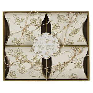 Meri Meri Elegant Gold Floral Favor Boxes
