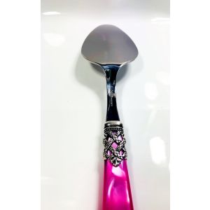 talian fine Cake Server with Pink Pearl Color Handle by EME