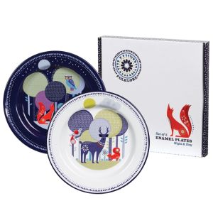 Wild and Wolf Day and Night Plates Set of 2