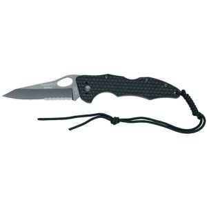 FOX BLACK Foldingknife Titanium 1/3 Serrated Blade 20cm