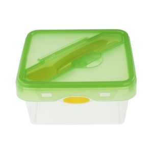 Tala Push & Push Square Food Container With Cutlery Set 