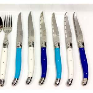 Laguiole 12 Knife &amp; Fork GRAND BLEU STDF 1.2 NEW