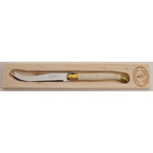 Laguiole Jean Dubost Single Cheese Knife Ivory & Brass Handle 
