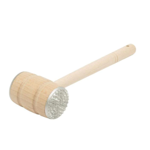 Eppic meat tenderizer wood/alum. two-faced