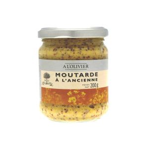 ALOLIVIER Mustard Wholegrain 200g glass jar