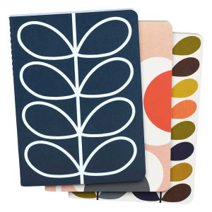 Wild and Wolf OrlaKiely A6 Mini Notebooks  Set of 3 /48