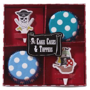 TT Pirate Party CakeCases&amp;Toppers 40+20pk