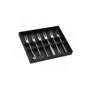Jean Dubost Forged Cocktail Mini-Forks 6 Set Mix