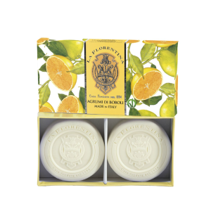 La Florentina 2Pce Soaps Citrus Boboli Round 115g NEW