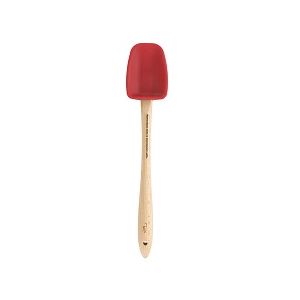 Tala Wooden Handle Red Silicone Spoon Spatula