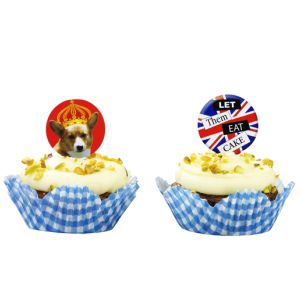 Talking Tables British Street Party Cake Cups & Tops