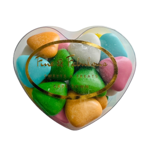 Sugared Heart Shape Choc Colour Mix 100 g ITALY 26 pcs