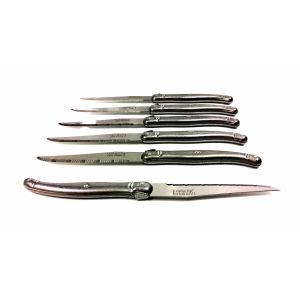 Laguiole Jean Dubost 6 Steak Knives Vintage *Made in France 