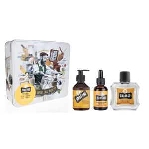 PRORASO Gift Tin Beard Barbers W&amp;S Yellow Med NEW Bottle