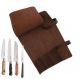 Jean Dubost 4 Kitchen Knives In Leather Saddle Bag 