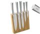 Jean Dubost Pradel Meteor 5 Piece Kitchen Knife Set & Bamboo Knife Block