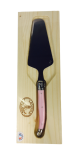 Laguiole Cake Knife PINK PASTEL Open Wood NEW