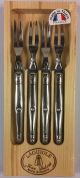 Laguiole Jean Dubost 4 Piece Mini Cocktail Forks Stainless Steel