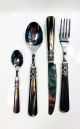 Italian fine cutlery 24 pcs set with brown pearl color handle by EME
