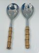 Bamboo Salad Servers 2 Pce Hand Wash Only - Real Bamboo