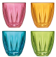 La Rochere Lily Tumbler Set of 4 Colour Glass 9cm 250ml NEW